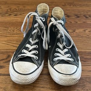 Black high top converse. Women’s size 8